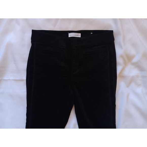 LOFT Velvet Modern Skinny Cigarette Pants Straight Leg Trousers 2 26 xs Small - Picture 6 of 9
